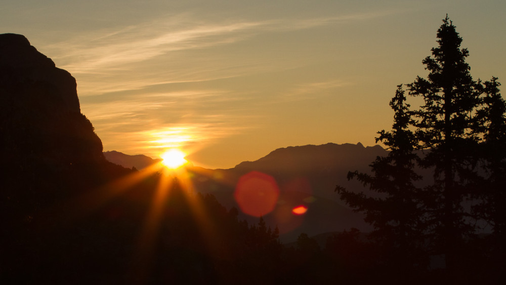 Levé de soleil sur l'Oisans