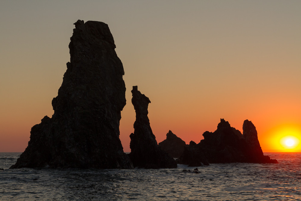 Coucher de soleil sur les Aiguilles de Port Coton II