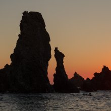 Coucher de soleil sur les Aiguilles de Port Coton II