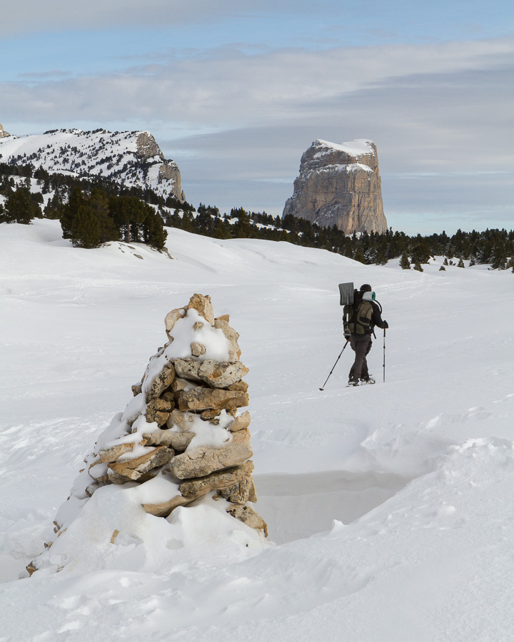 Cairn dans la plaine de la Gache