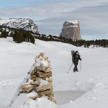 Cairn dans la plaine de la Gache