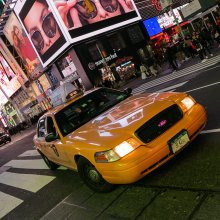 Yellow Cab at Time Square
