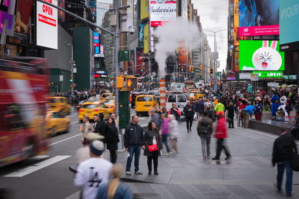 Motionless at Time Square