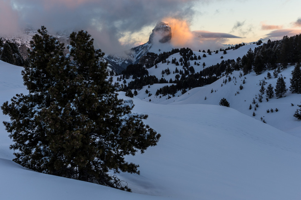 Soleil sur le Mont Aiguille