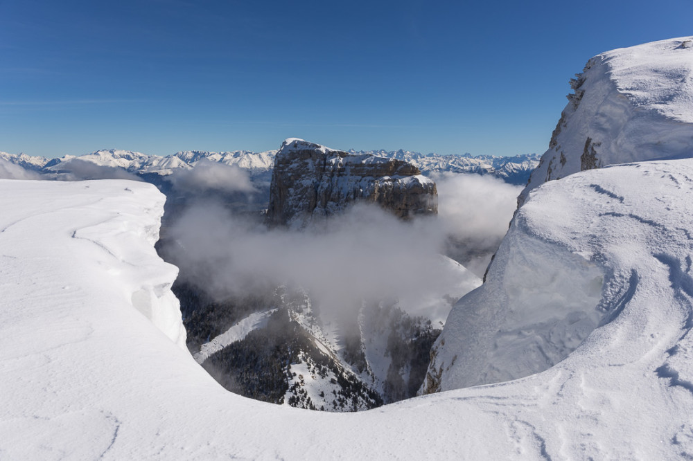 Mont Aiguille depuis le Rocher du Parquet