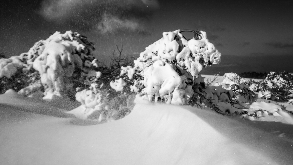 Blizzard sur les crêtes