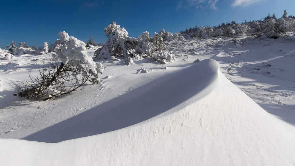 Congère sur les crêtes